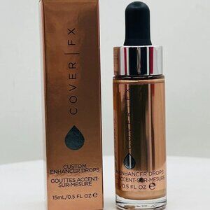 COVER FX Custom Enhancer Drops #Rose Gold -15ml/0.5 oz (NIB)